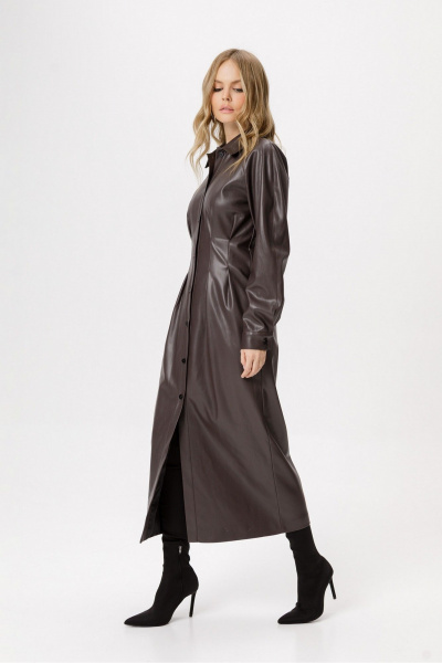 Платье PiRS 6348 коричневый - фото 5