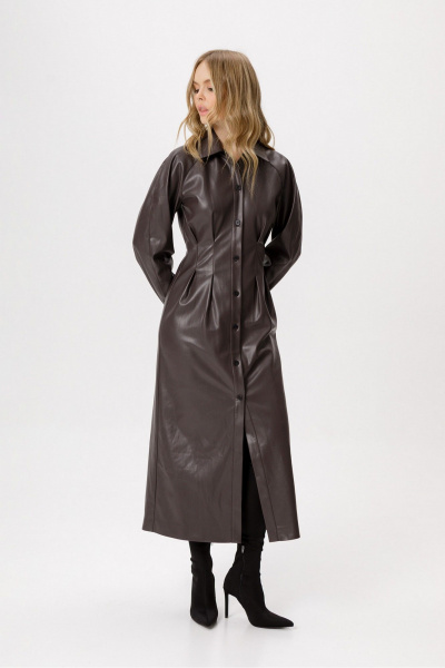 Платье PiRS 6348 коричневый - фото 3