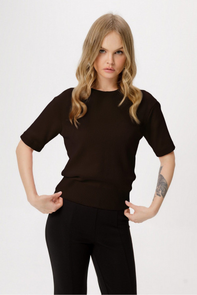 Джемпер PiRS 6352 коричневый - фото 2