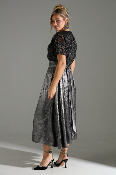 Платье LM М76 серый_шиммер - фото 8