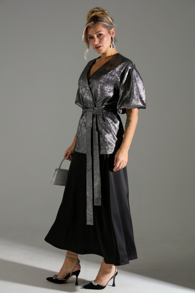 Жакет, юбка LM К1140110 серый_шиммер - фото 6