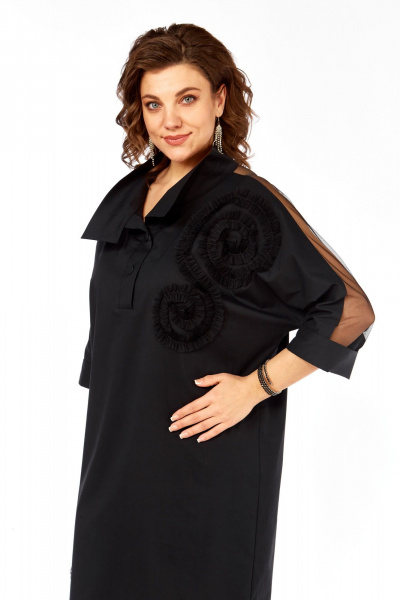 Платье БагираАнТа 1082А черный - фото 2