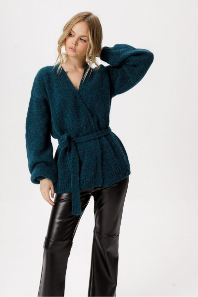 Кардиган PiRS 6360 изумрудный - фото 3