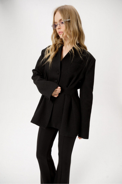 Жакет PiRS 6362 черный_букле - фото 3