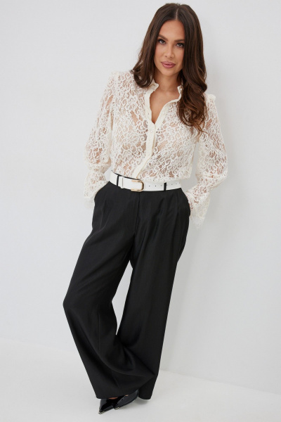 Блуза, брюки Магия моды 2660 молочный+ черный - фото 7