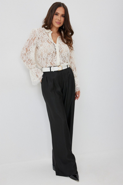 Блуза, брюки Магия моды 2660 молочный+ черный - фото 1