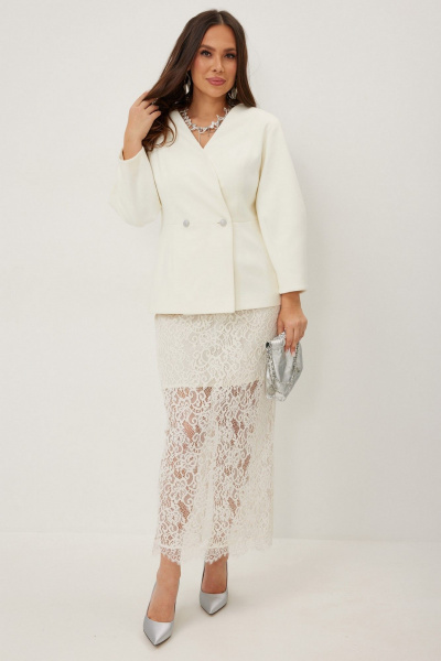 Жакет, юбка Магия моды 2666 молочный - фото 4