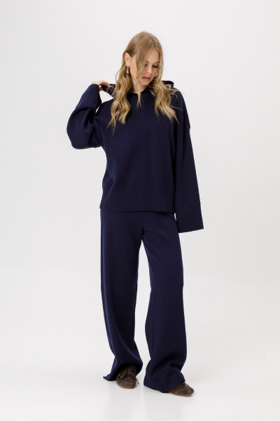 Брюки PiRS 6374 синий - фото 4