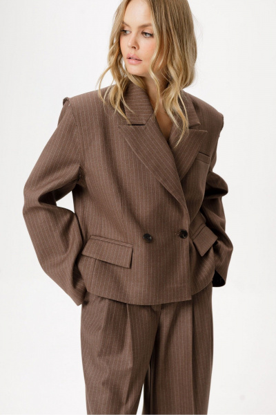 Жакет PiRS 6377 коричневый - фото 2