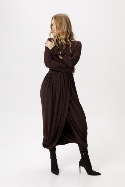 Платье PiRS 6380 коричневый - фото 3