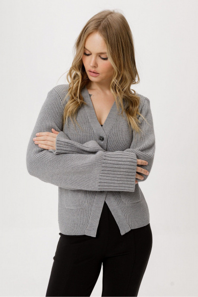 Жакет PiRS 6385 серый - фото 3