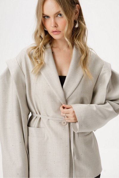 Жакет PiRS 6387 бежевый - фото 6