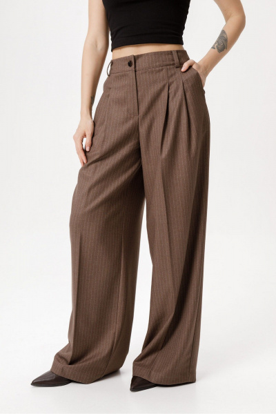 Брюки, жакет PiRS 6391 коричневый - фото 3