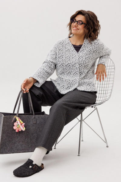 Жакет Anelli 1661 пушистый_лео - фото 7