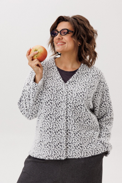 Жакет Anelli 1661 пушистый_лео - фото 6