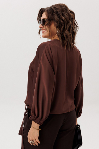Блуза Anelli 1662 бельгийский_шоколад - фото 8