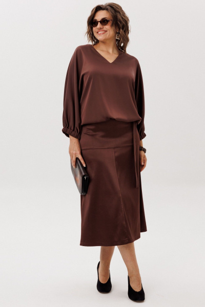 Блуза Anelli 1662 бельгийский_шоколад - фото 7