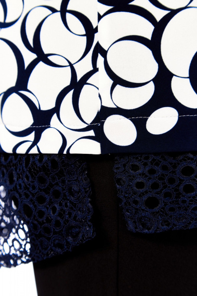 Блуза Abbi 4073 бело-синий_принт - фото 16