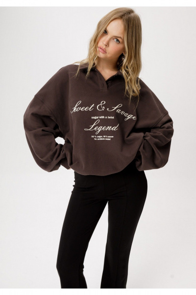 Джемпер PiRS 6400 коричневый - фото 2