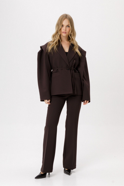Брюки, жакет PiRS 6408 коричневый - фото 1