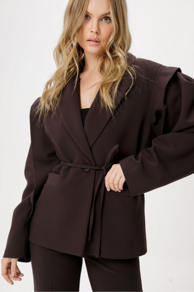 Брюки, жакет PiRS 6408 коричневый - фото 3