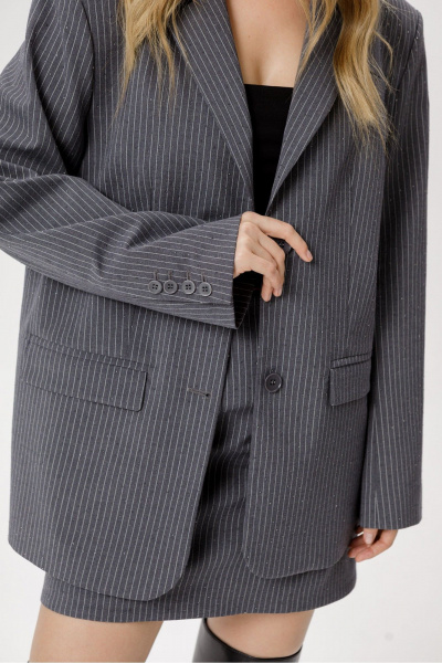 Жакет, юбка PiRS 6410 серый - фото 7