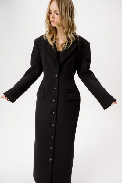 Пальто PiRS 6414 черный - фото 7