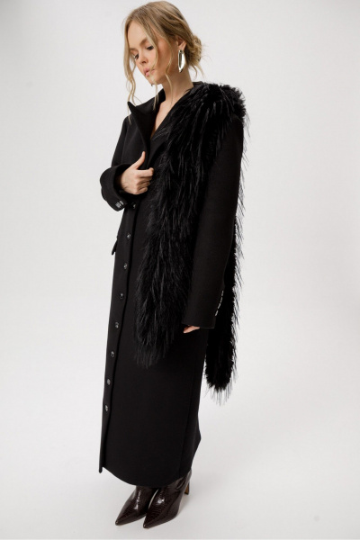 Пальто PiRS 6414 черный - фото 6