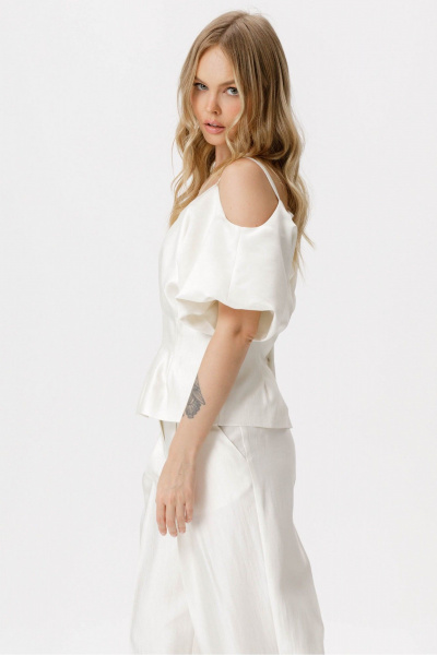 Блуза, брюки PiRS 6417 молочный - фото 5