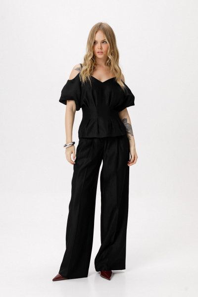 Блуза PiRS 6418 черный - фото 5