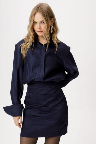 Платье PiRS 6420 темно-синий - фото 5