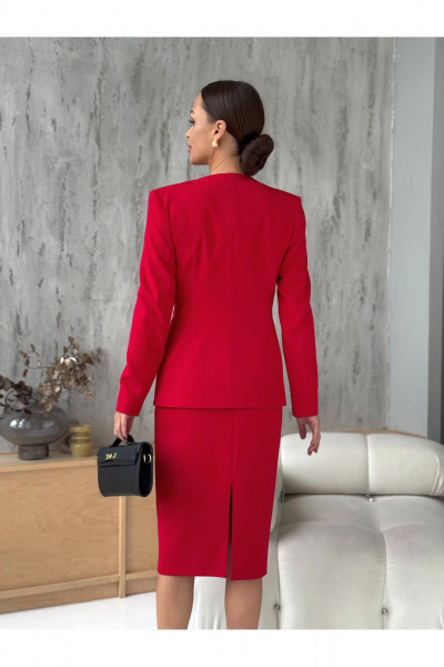 Жакет, платье Dilana VIP 2106 красный - фото 6
