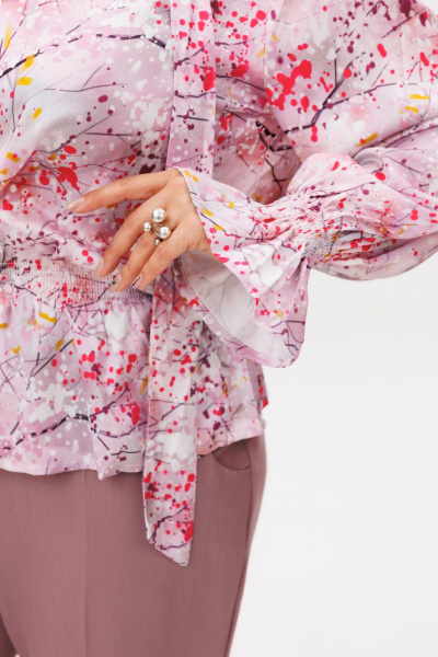 Блуза Anelli 1694 фьюжен_фуксия - фото 5