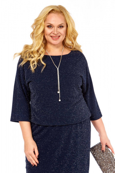 Платье СиБон 0178 темно-синий - фото 2