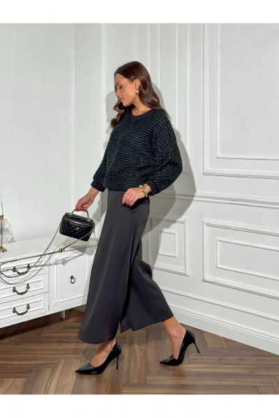 Брюки, джемпер Dilana VIP 2124 зеленый/черный - фото 15