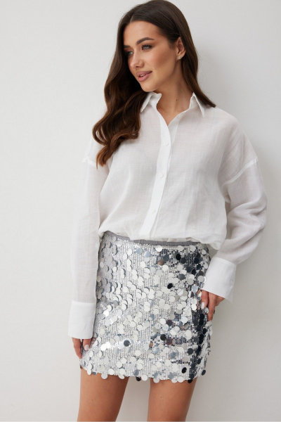 Юбка T.N.D М384 серебро - фото 3