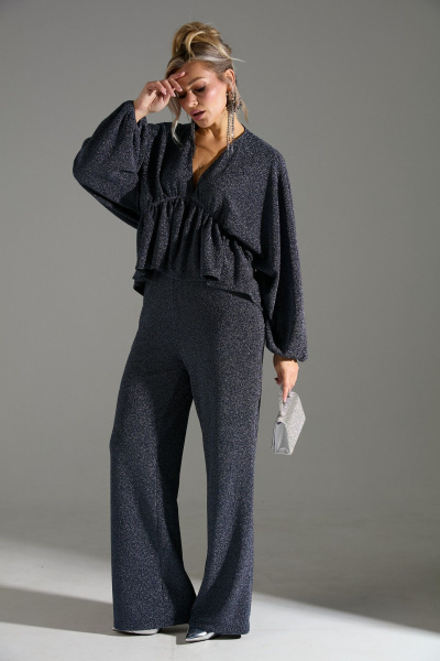 Блуза, брюки LM К4849 синий - фото 5