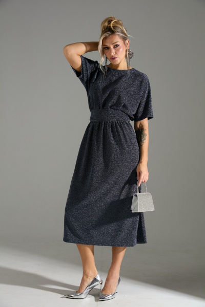 Платье LM М122 синий - фото 6