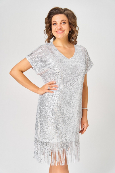 Платье Svetlana-Style 2046 белое_серебро - фото 7