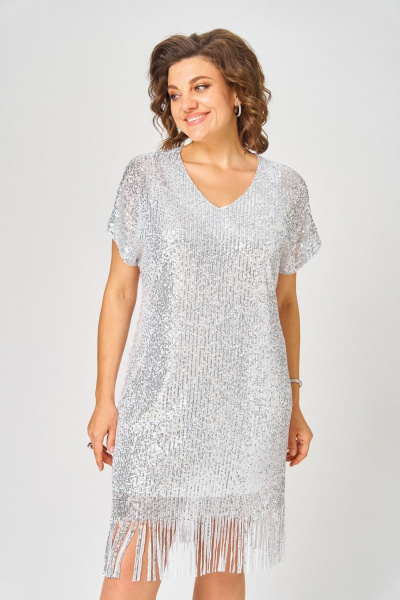 Платье Svetlana-Style 2046 белое_серебро - фото 6