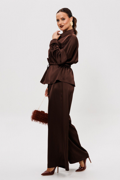 Блуза, брюки Mubliz 255 шоколад - фото 21