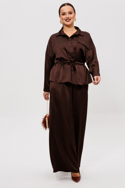 Блуза, брюки Mubliz 255 шоколад - фото 20