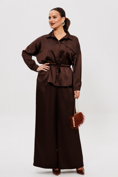 Блуза, брюки Mubliz 255 шоколад - фото 19