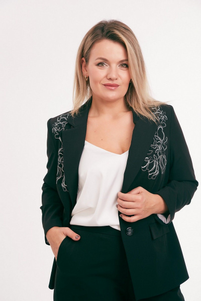 Брюки, жакет Takka Plus 25-258/1 зеленый - фото 6