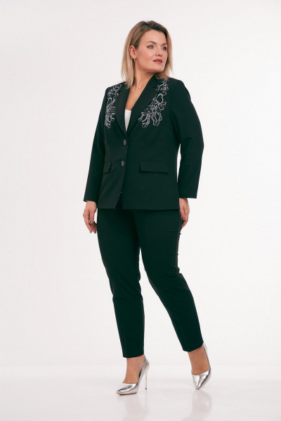 Брюки, жакет Takka Plus 25-258/1 зеленый - фото 2
