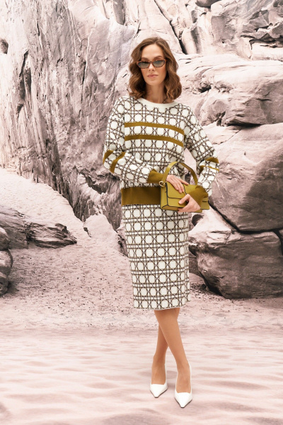 Юбка Barbara Geratti С8331BG белый/коричневый - фото 3