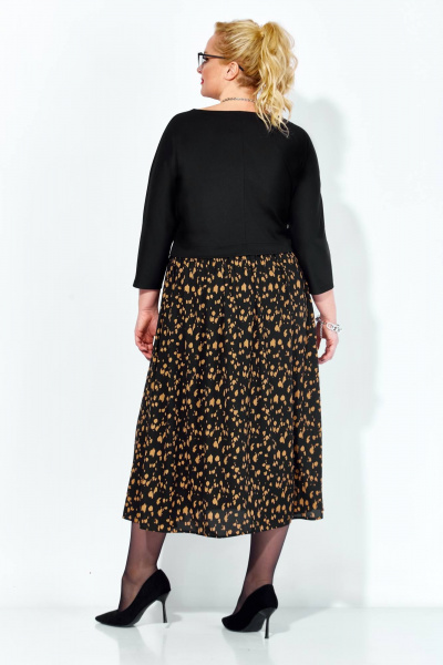 Платье Anastasia 1309 черный+принт - фото 6