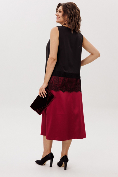 Юбка Anelli 1510 гранатовая_патока - фото 10