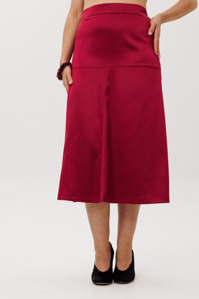 Юбка Anelli 1510 гранатовая_патока - фото 8