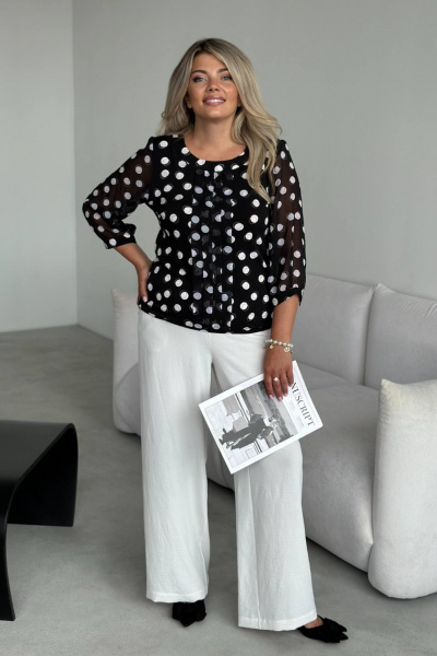 Блуза LindaLux 217 двойной_горох - фото 4